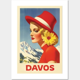 Davos, Switzerland, Poster Posters and Art